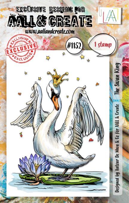 Tampon - AALL&Create - The swan king - dim. de la planche : 7.5x10cm env. 