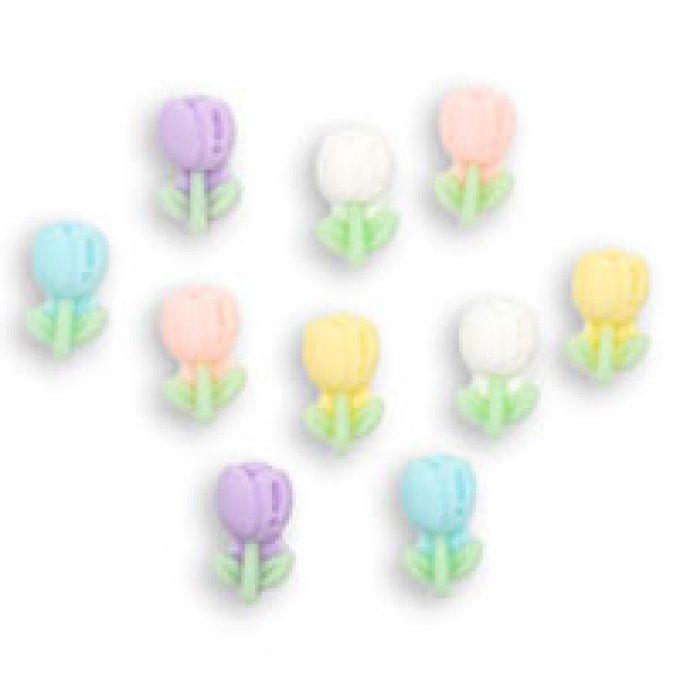 10 Boutons - Tulipes