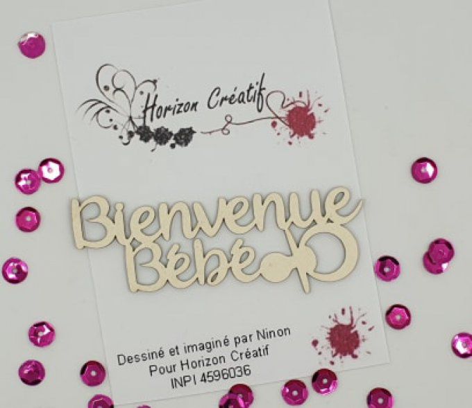 Chipboard : Bienvenue bébé, 100% horizon créatif, à l'unité