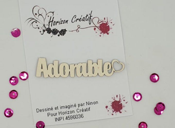 Chipboard : Adorable, 100% horizon créatif, à l'unité