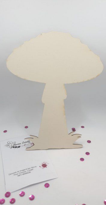 Champignon à customiser, 15.5x18.9cm, épaisseur 3mm, Horizon créatif, à l'unité