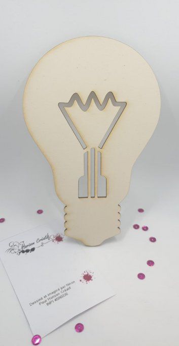 Ampoule à customiser, 18.8x12cm, épaisseur 3mm, Horizon créatif, à l'unité