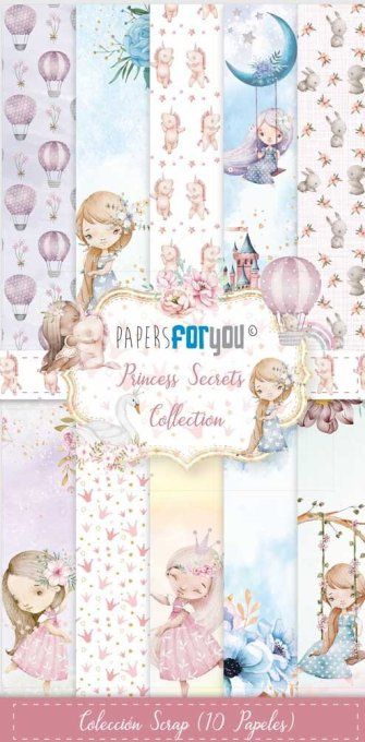 Collection Princess secrets, PapersForYou, 15x30cm - 10 pages