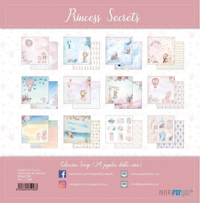 Collection Princess secrets, PapersForYou, 15x15cm - 24 pages