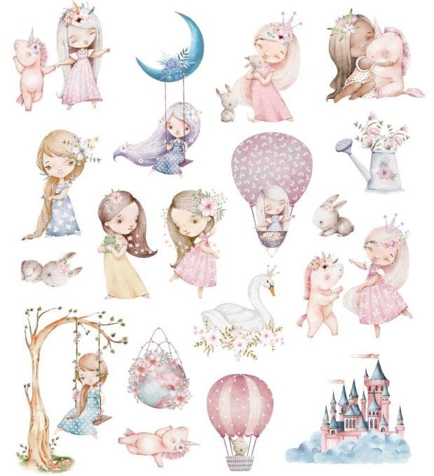 Collection Princess secrets, 18 die-cuts, PapersForYou