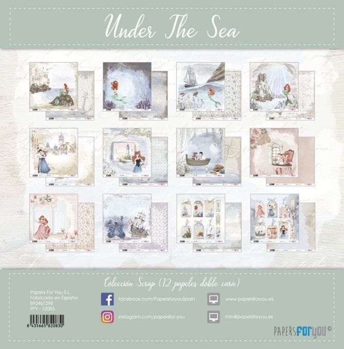 Collection Under the sea, PapersForYou, 30x30cm - 12 pages 