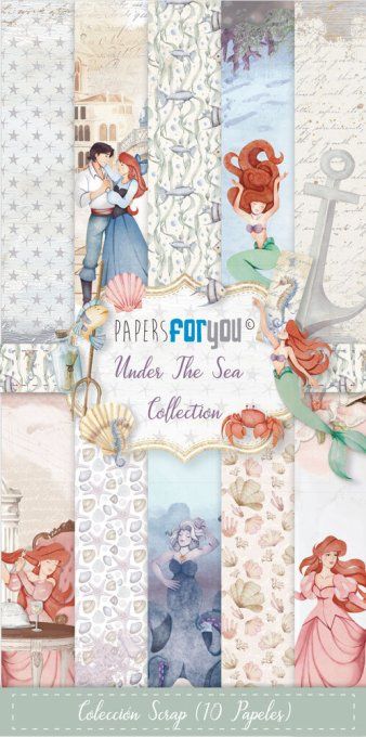 Collection Under the sea, PapersForYou, 15x30cm - 10 pages 