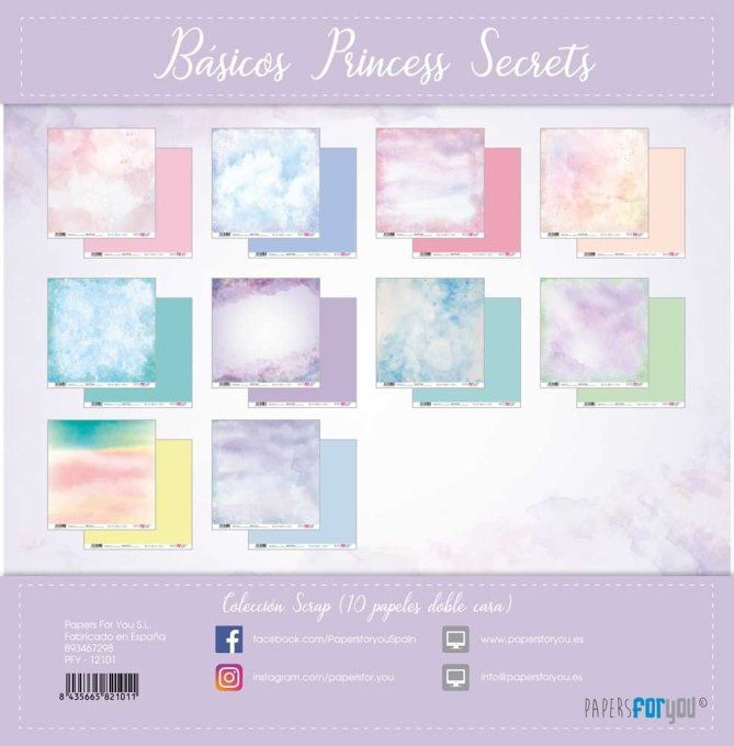 Collection Princess secrets, Patterns, PapersForYou, 30x30cm - 10 pages