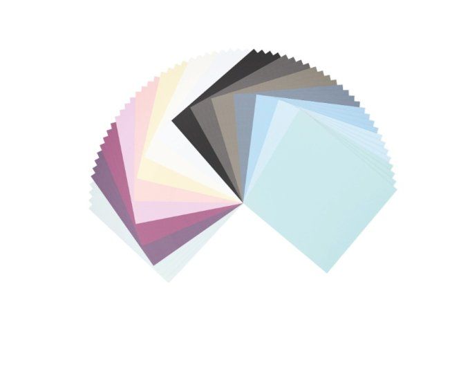 Assortiment de cardstock  216g, lot de 60 feuilles - 30x30cm (lisse) - Vaessen Creative