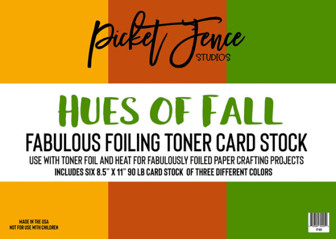 Foiling Toner cardstock, Picket Fence - couleur Hues of fall - dim. : 21.5cmx28cm environ