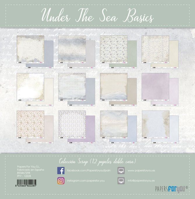Collection Under the sea, PapersForYou, 30x30cm - 12 pages  - Patterns