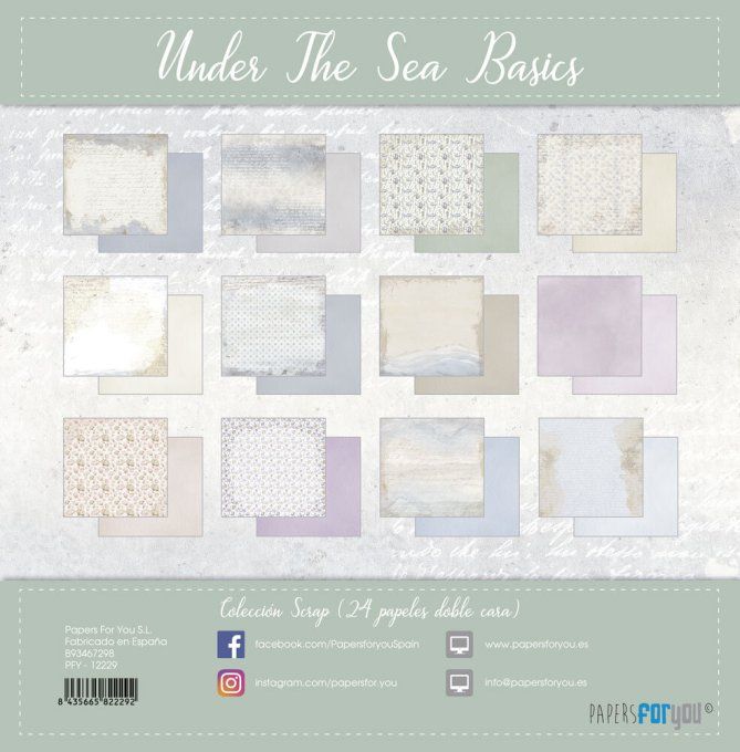 Collection Under the sea, PapersForYou, 20x20cm - 24 pages -Patterns