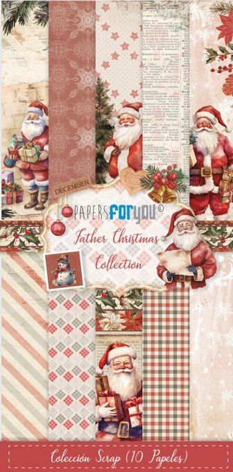 Collection Father christmas, PapersForYou, 15x30cm - 10 pages