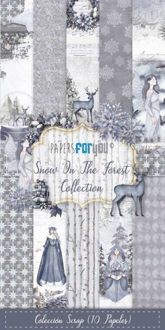 Collection Snow on the forest, PapersForYou, 15x30cm - 10 pages 