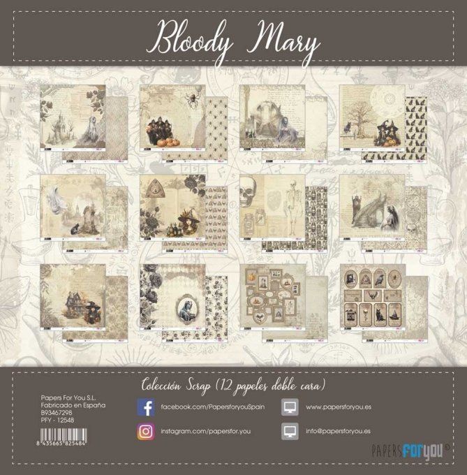 Collection Bloody Mary, PapersForYou, 30x30cm - 12 pages 