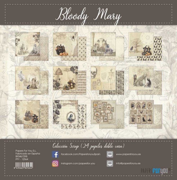 Collection Bloody Mary, PapersForYou, 15x15cm - 24 pages