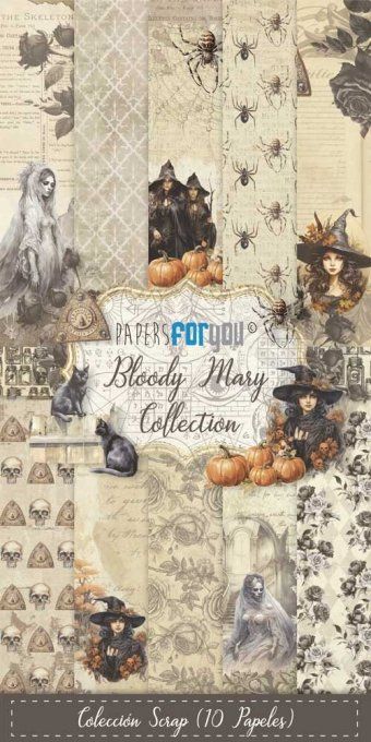 Collection Bloody Mary, PapersForYou, 15x30cm - 10 pages 