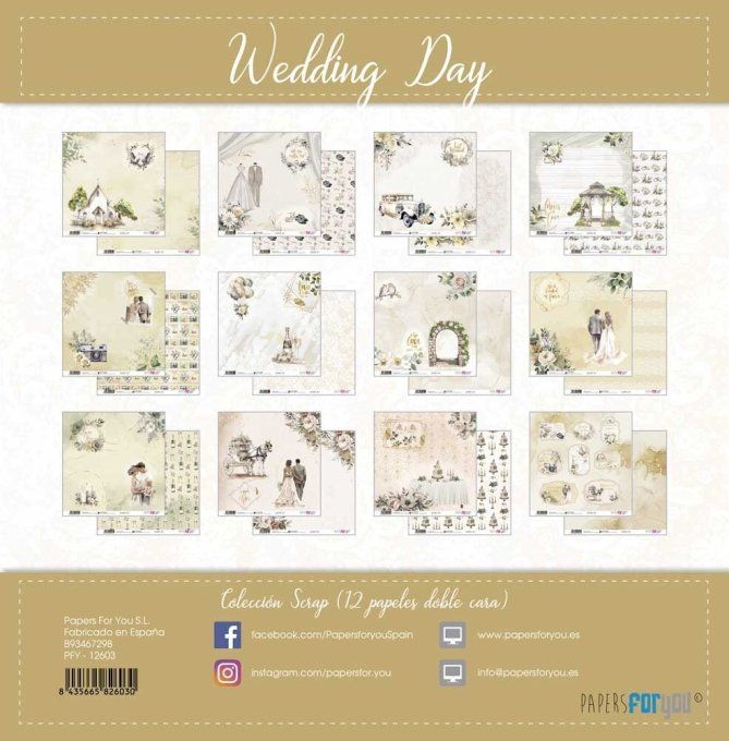 Collection Wedding day, PapersForYou, 30x30cm - 12 pages 