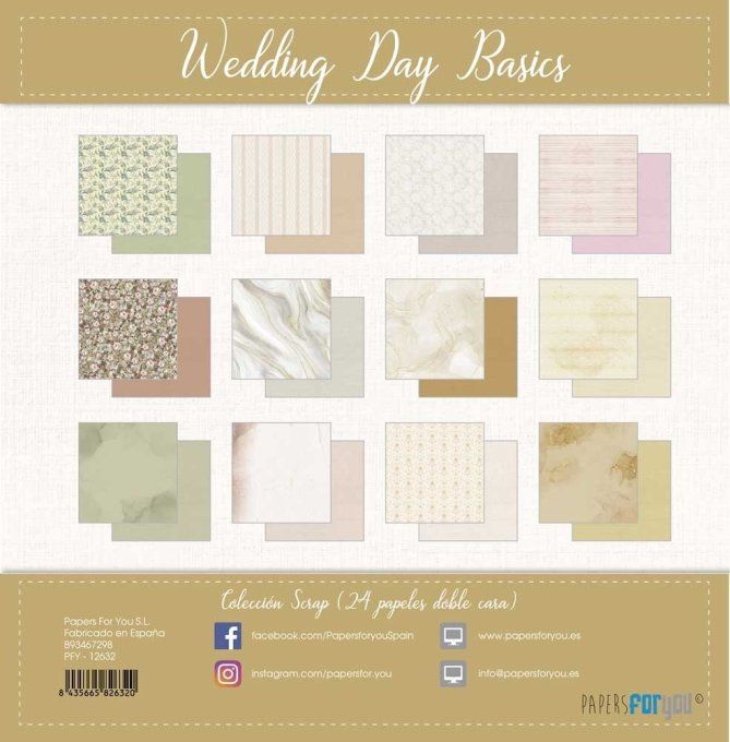 Collection Wedding day, PapersForYou, 20x20cm - 24 pages - Basics