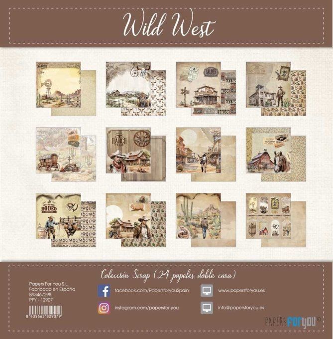 Collection Wild west, PapersForYou, 15x15cm - 24 pages