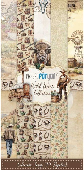 Collection Wild west, PapersForYou, 15x30cm - 10 pages  