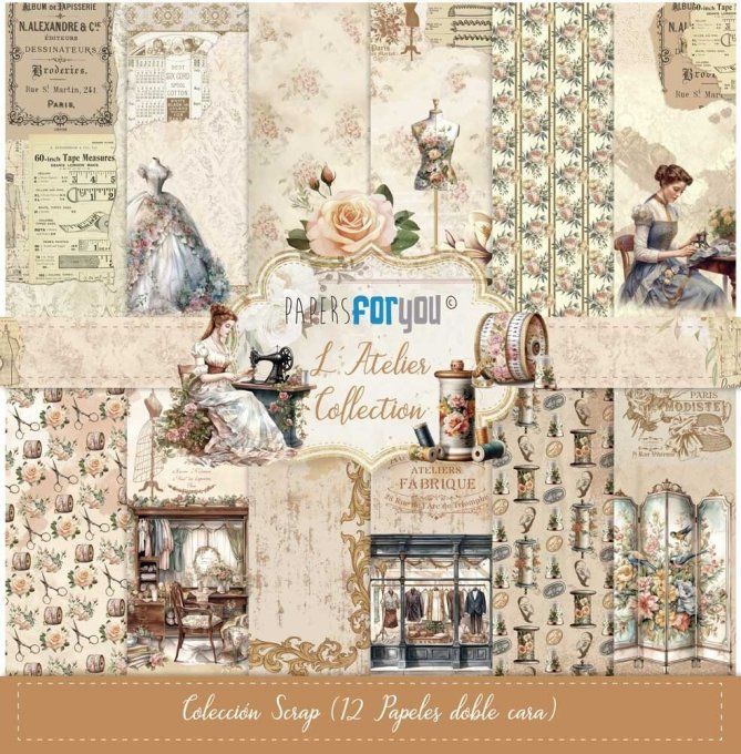 Collection L'Atelier, PapersForYou, 30x32cm - 12 pages, 180gsm