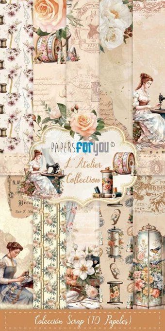 Collection L'Atelier, PapersForYou, 15x30cm - 10 pages, 180gsm