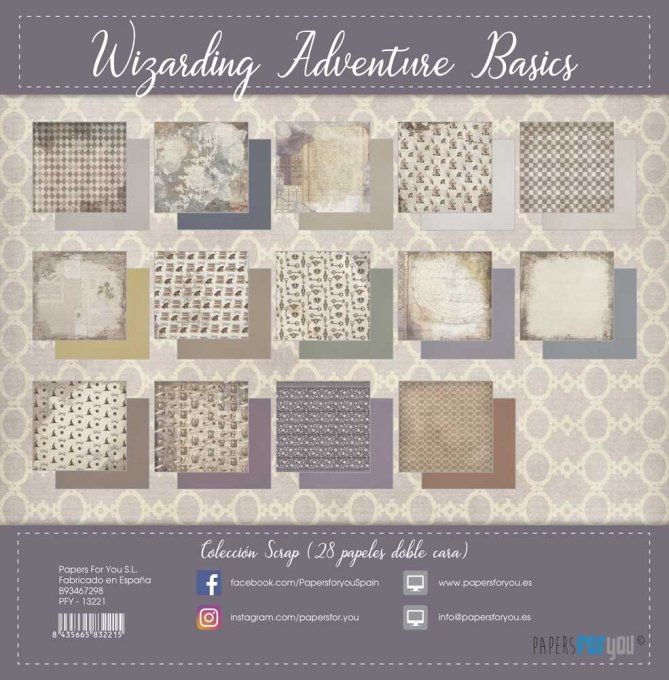 Collection Wizarding adventure II, PapersForYou, 20x20cm - 28 pages - Basics