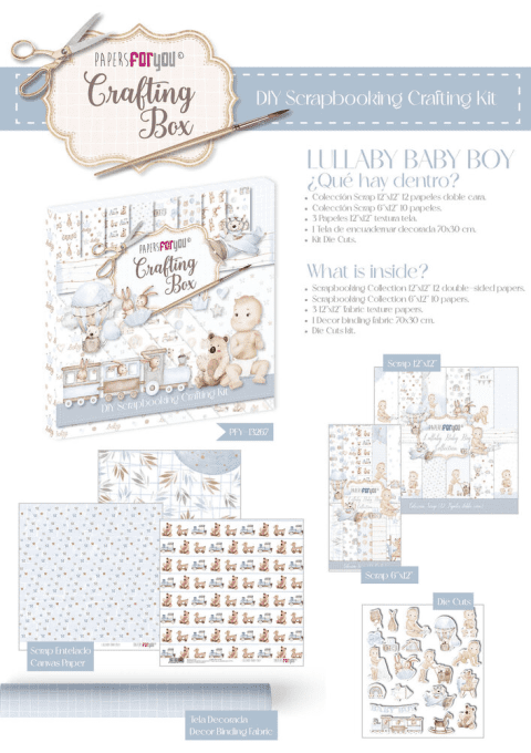Crafting box, PapersForYou, Lullaby baby boy