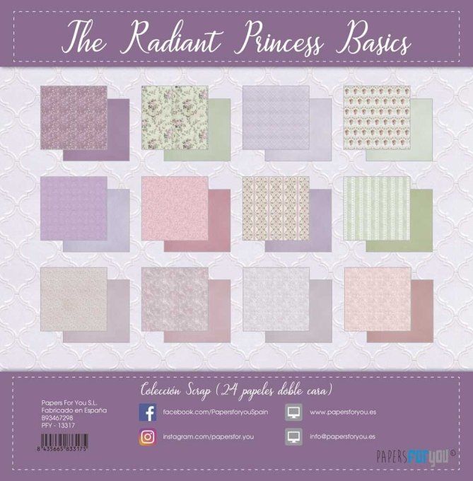 Collection The radiant princess, PapersForYou, 20x20cm - 24 pages - Basics