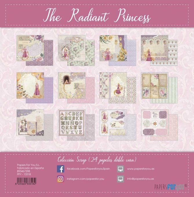 Collection The radiant princess, PapersForYou, 15x15cm - 24 pages 