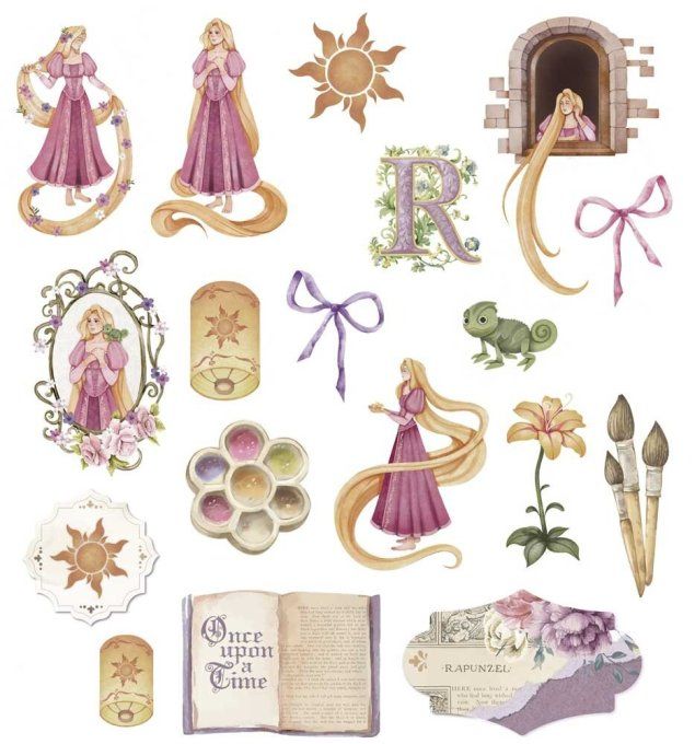 Collection The radiant princess, PapersForYou, die-cuts (18 pièces)