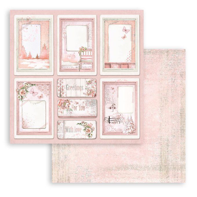 Collection Roseland, 30x30cm - 10 feuilles motif recto verso - Stamperia - 190g 