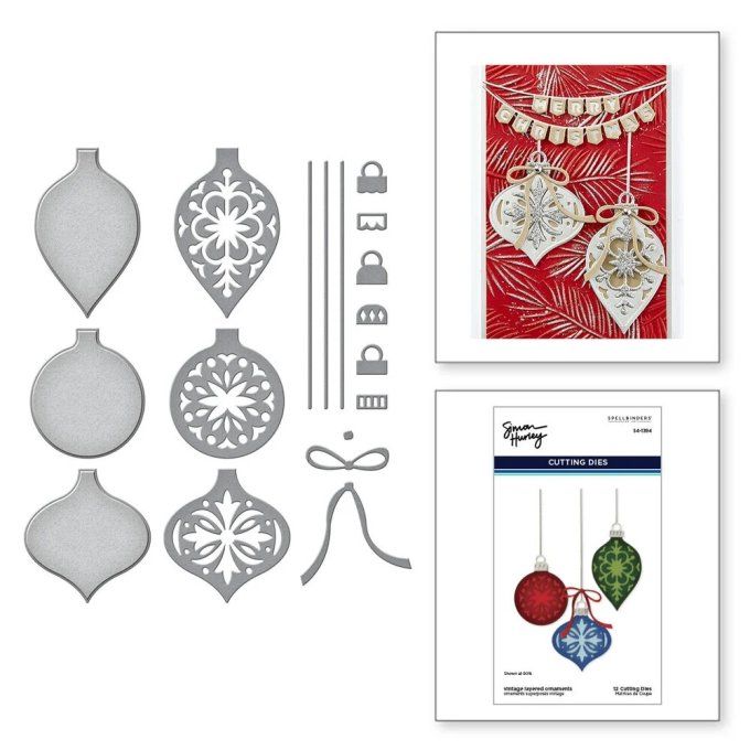 12 Dies/matrices, Spellbinders - Vintage layered ornaments