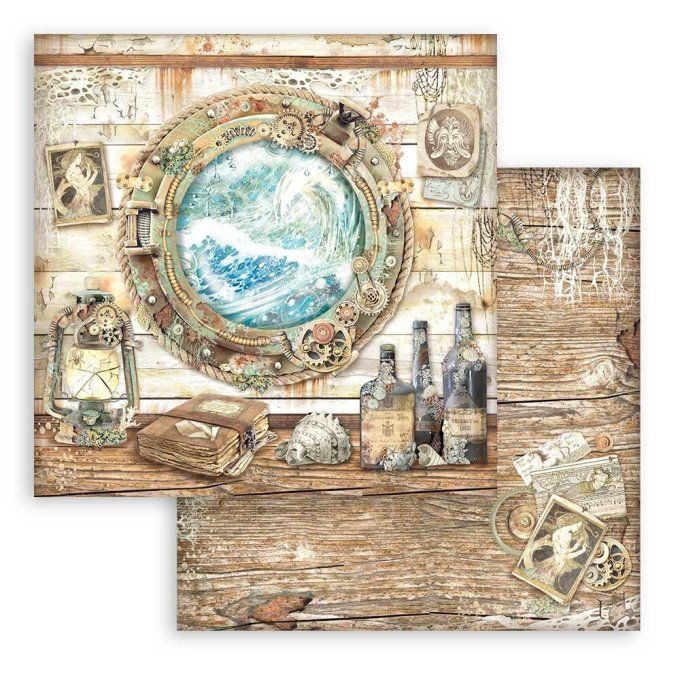 Collection Songs of the sea, 30x30cm - 10 feuilles motif recto verso - Stamperia 