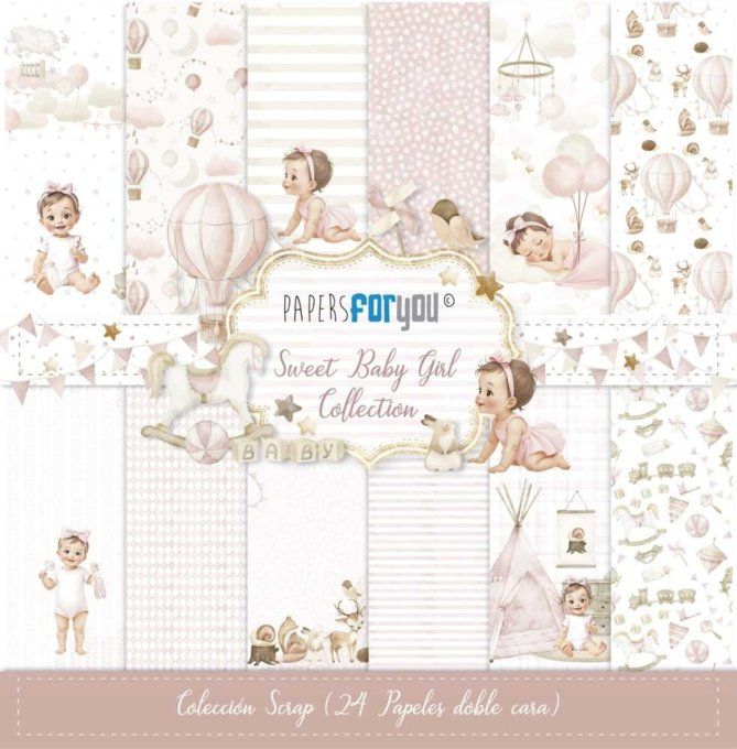 Collection Sweet baby girl, PapersForYou, 15x15cm - 24 pages 