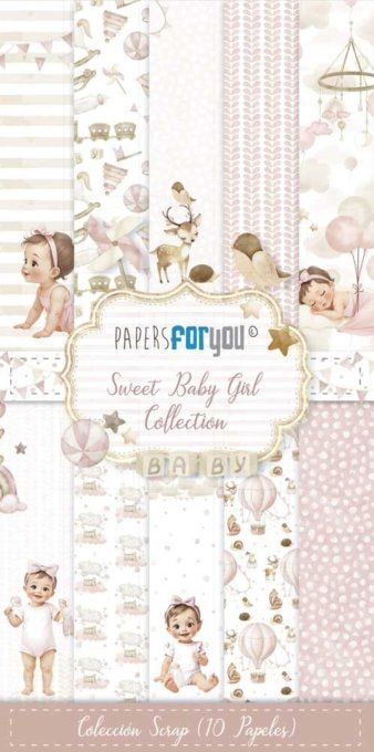 Collection Sweet baby girl, PapersForYou, 15x30cm - 10 pages, 180gsm