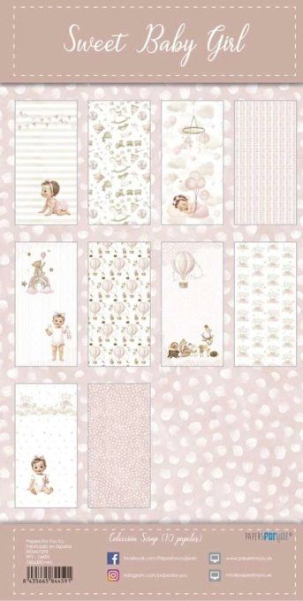 Collection Sweet baby girl, PapersForYou, 15x30cm - 10 pages, 180gsm