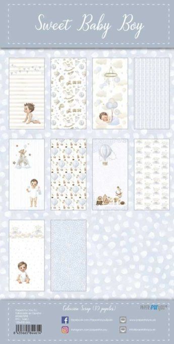Collection Sweet baby boy, PapersForYou, 15x30cm - 10 pages, 180gsm