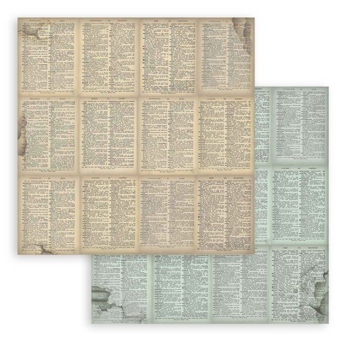 Papier scrapbooking, 30.5x30.5cm, Voyages Fantastiques - background