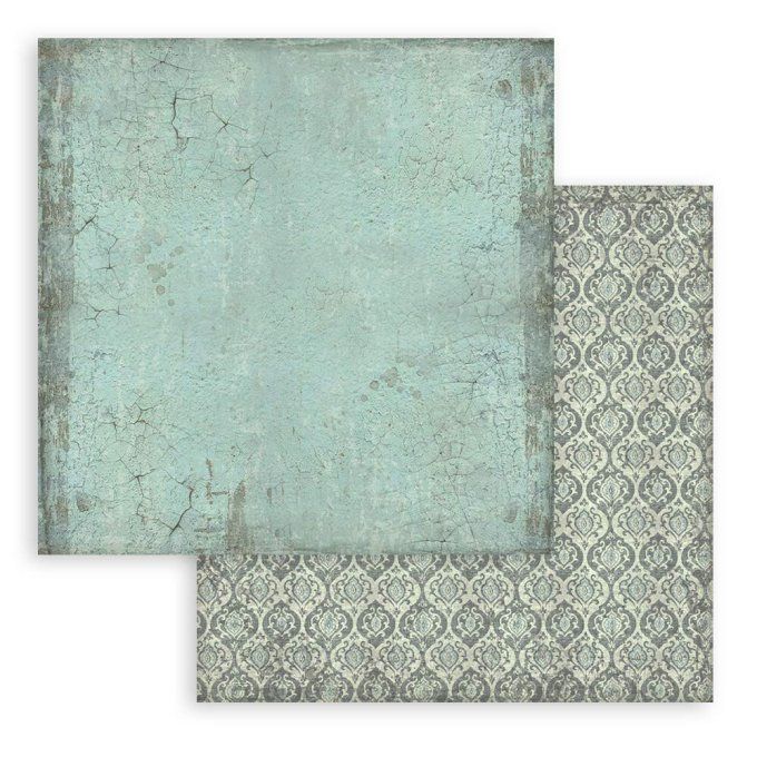 Papier scrapbooking, 30.5x30.5cm, Voyages Fantastiques - background