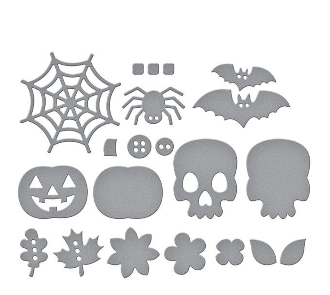 13 Dies/matrices de découpe, Spellbinders, embellissements automne et halloween