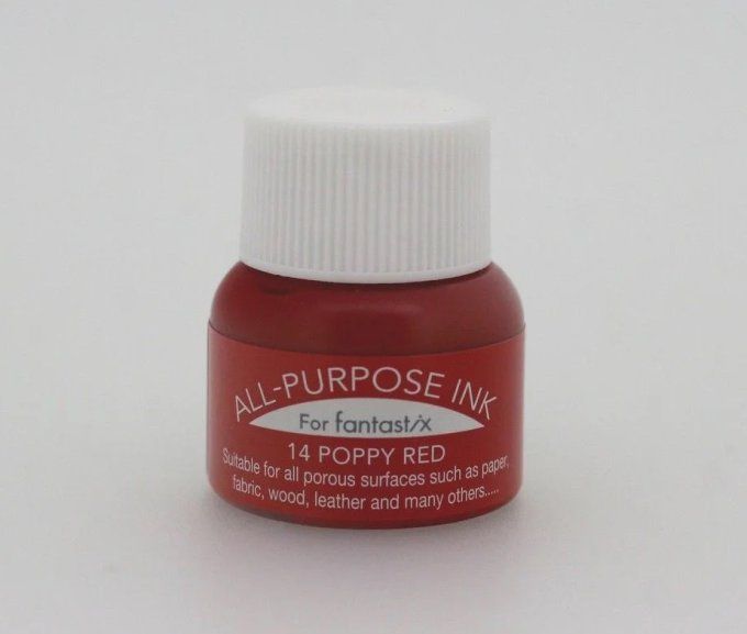 Tsukineko, Flacon d'encre All-Purpose, 15ml - Couleur : Poppy red
