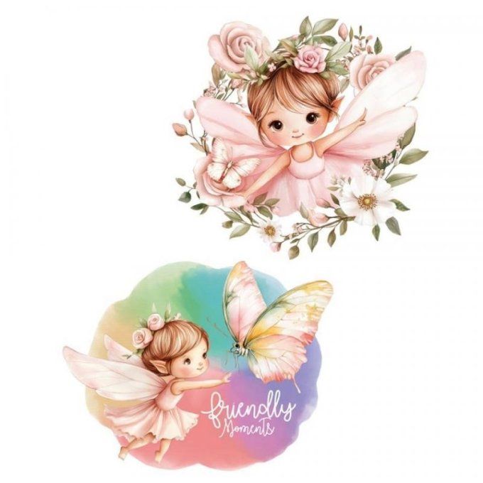 Feuille de transfert pour textile - 2 fées