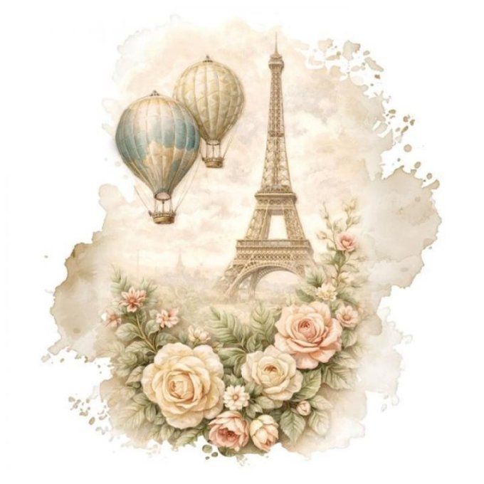 Feuille de transfert pour textile - Paris dreams