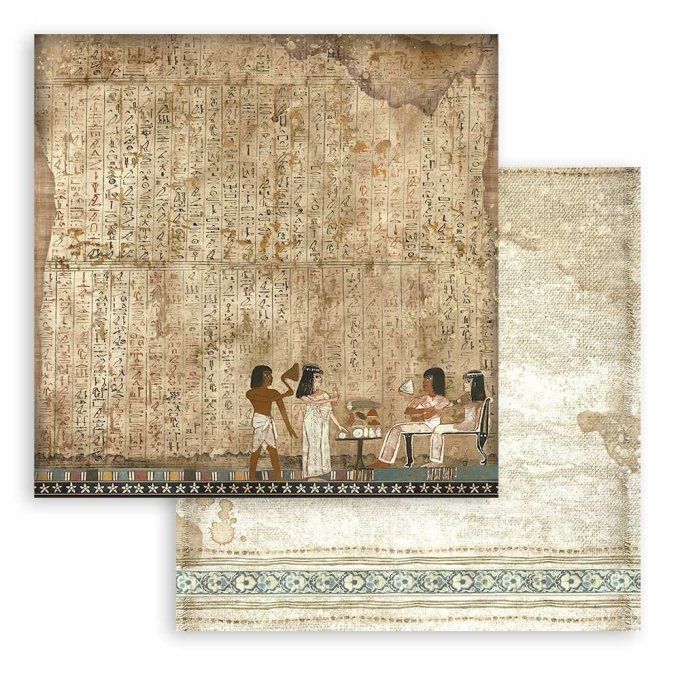 Papier scrapbooking, 30.5x30.5cm, Fortune, Stamperia - background, terre des Pharaons