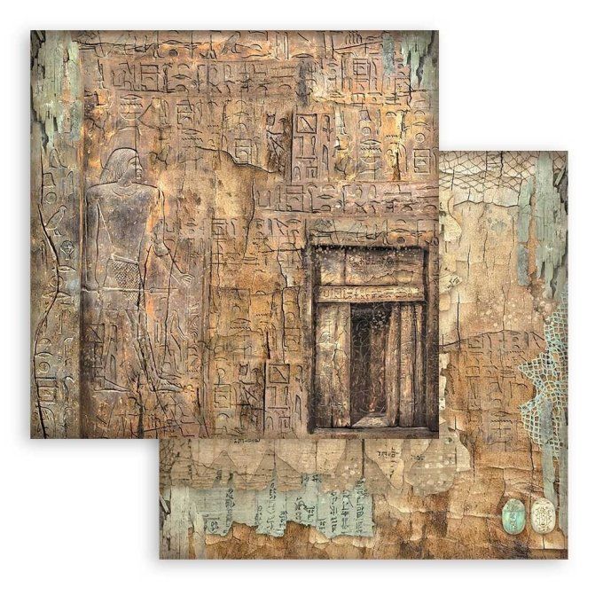 Papier scrapbooking, 30.5x30.5cm, Fortune, Stamperia - background, terre des Pharaons