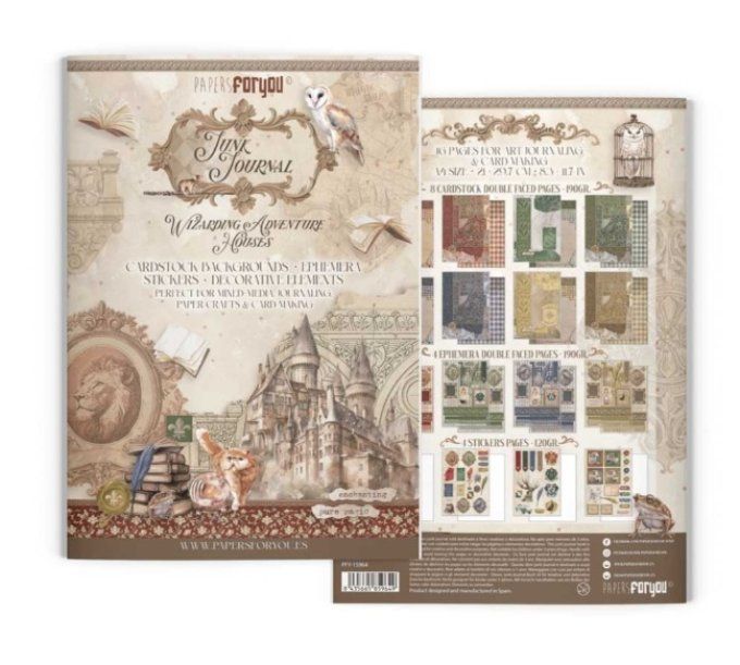 Collection Wizarding Adventure, Format A4, junk journal, PapersForYou, 