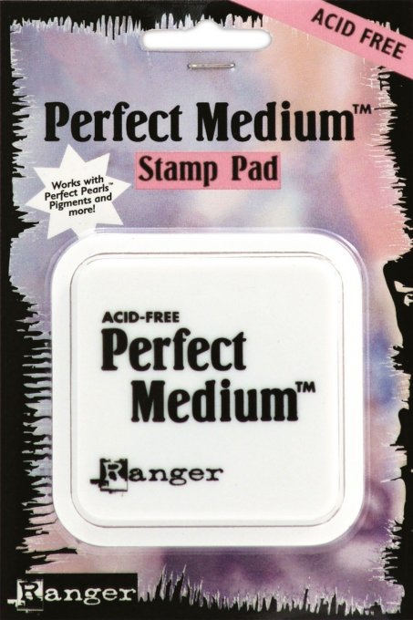 Ranger, Perfect medium - pad d'encre collante adaptée notamment aux poudres perfect pearl