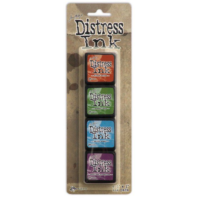 Lot de 4 mini pads, Distress Ink (#2)